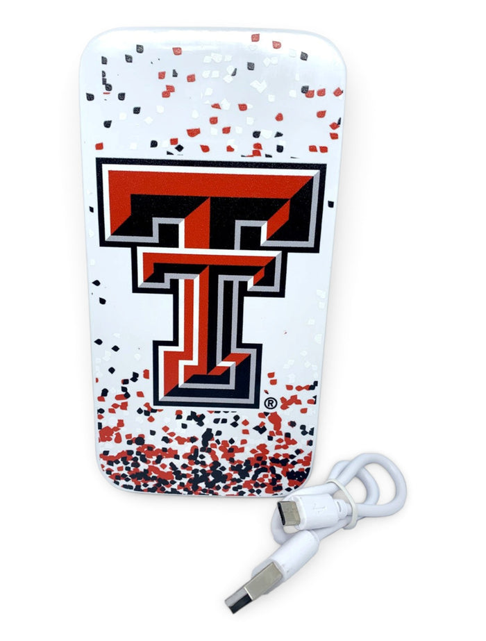 Texas Tech Red Raiders "Confetti" Portable Wireless Charger – Front view