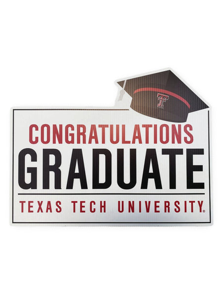 Texas Tech Red Raiders "Congratulations Graduate" Lawn Sign – Front view