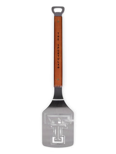 Texas Tech Red Raiders & Cutout Double T on Wood & Metal Spatula – Detail