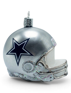 Texas Tech Red Raiders Dallas Cowboys Helmet Glass Blown Ornament – Front view