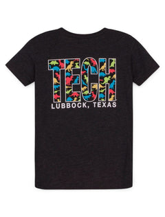Texas Tech Red Raiders Dinosaur Tech Block TODDLER T-Shirt – Front view