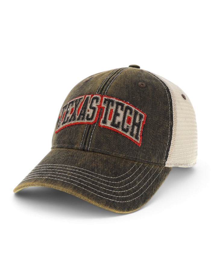 Texas Tech Red Raiders Distressed Arch Snapback Cap – Front view