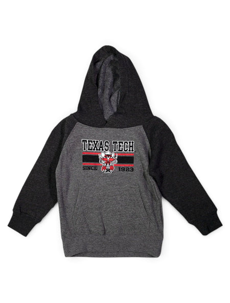 Texas Tech Red Raiders "Dots" Raider Red TODDLER Raglan Hoodie – Front view