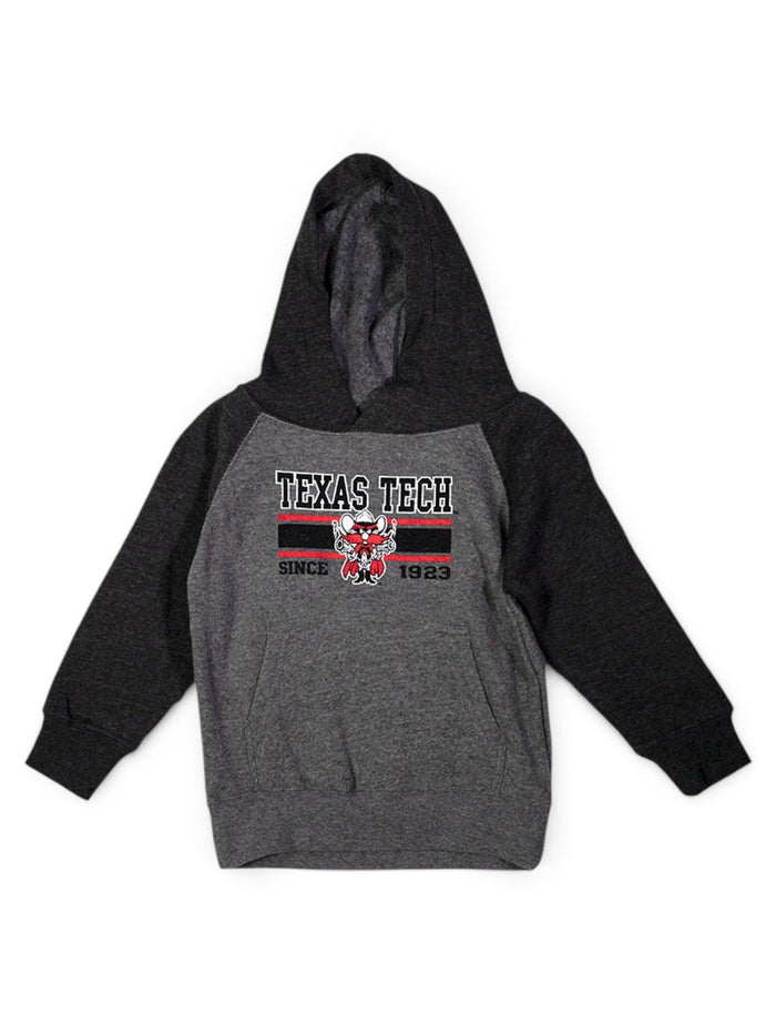 Texas Tech Red Raiders "Dots" Raider Red TODDLER Raglan Hoodie – Front view
