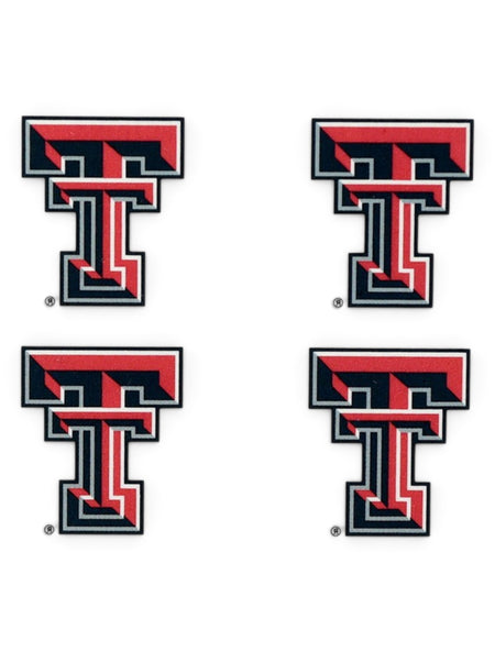Texas Tech Red Raiders Double T 4 Pack Face Tattoos – Front view