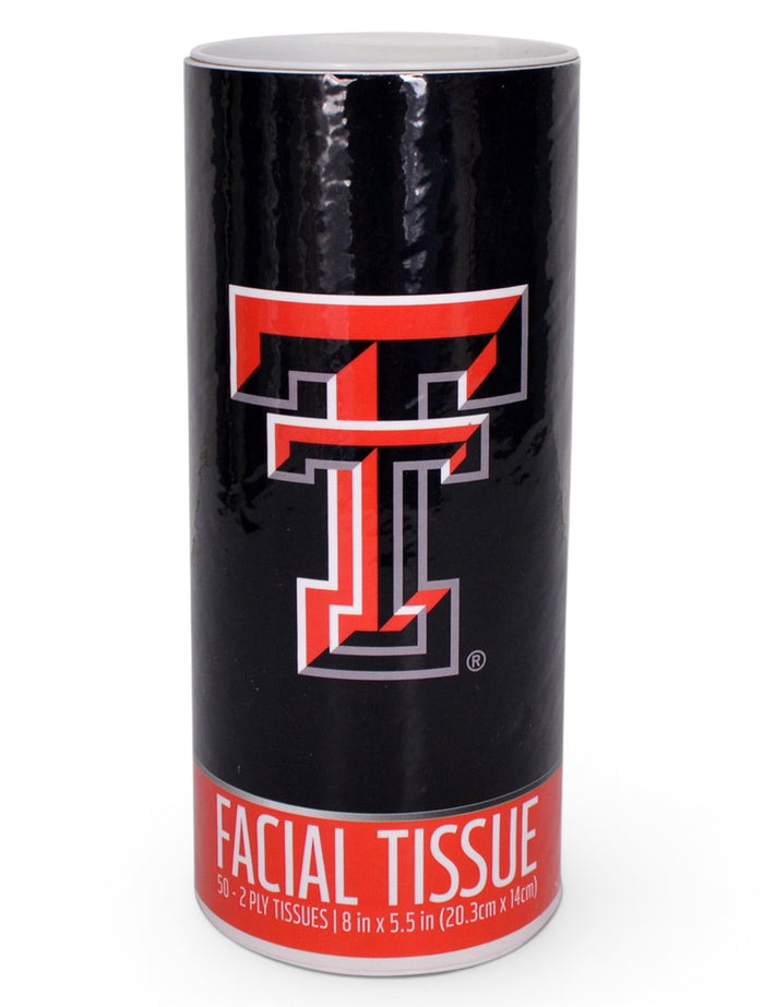 Texas Tech Red Raiders Double T 50 Count 2 Ply Facial Tissue – Front view