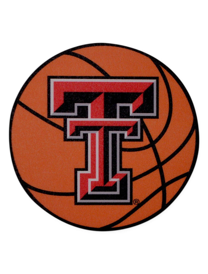 Texas Tech Red Raiders Double T Basketball Decal – Front view