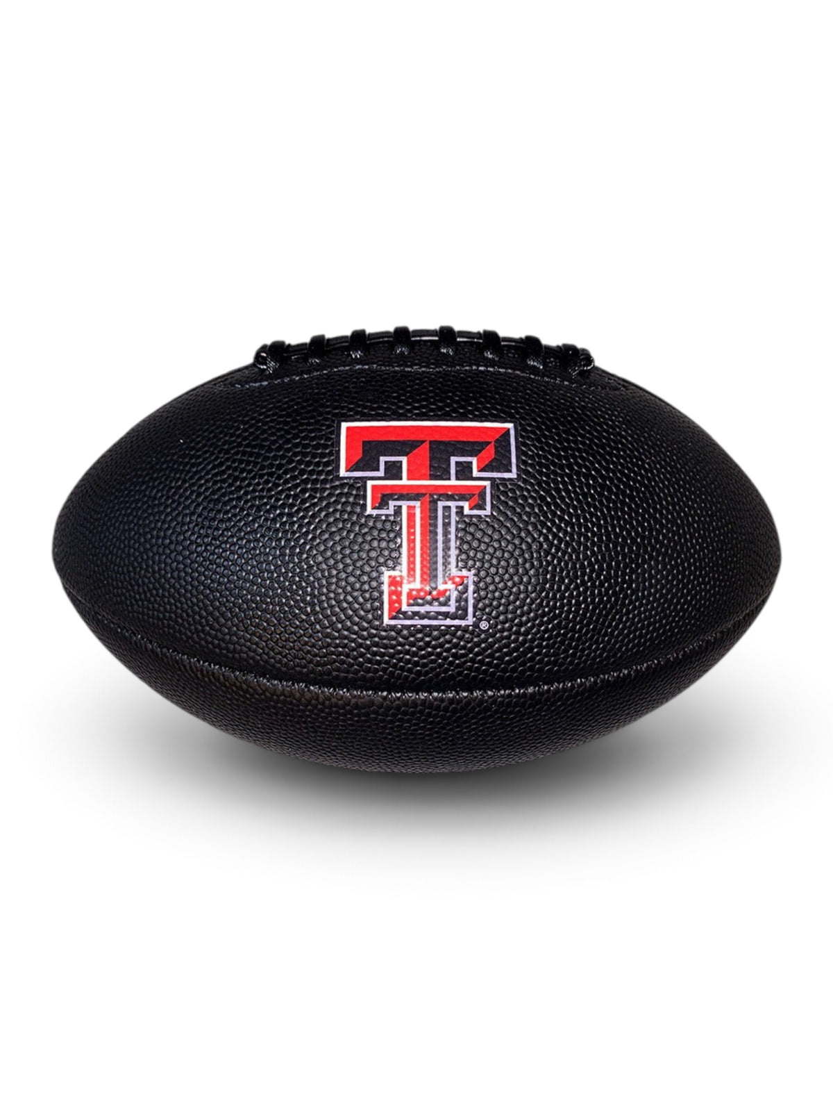 Texas Tech Red Raiders Double T Black Composite Full Size Football – Front view