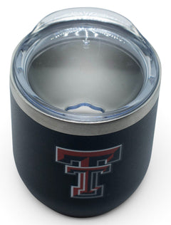 Texas Tech Red Raiders Double T "Cece" Wine Tumbler – Black back view