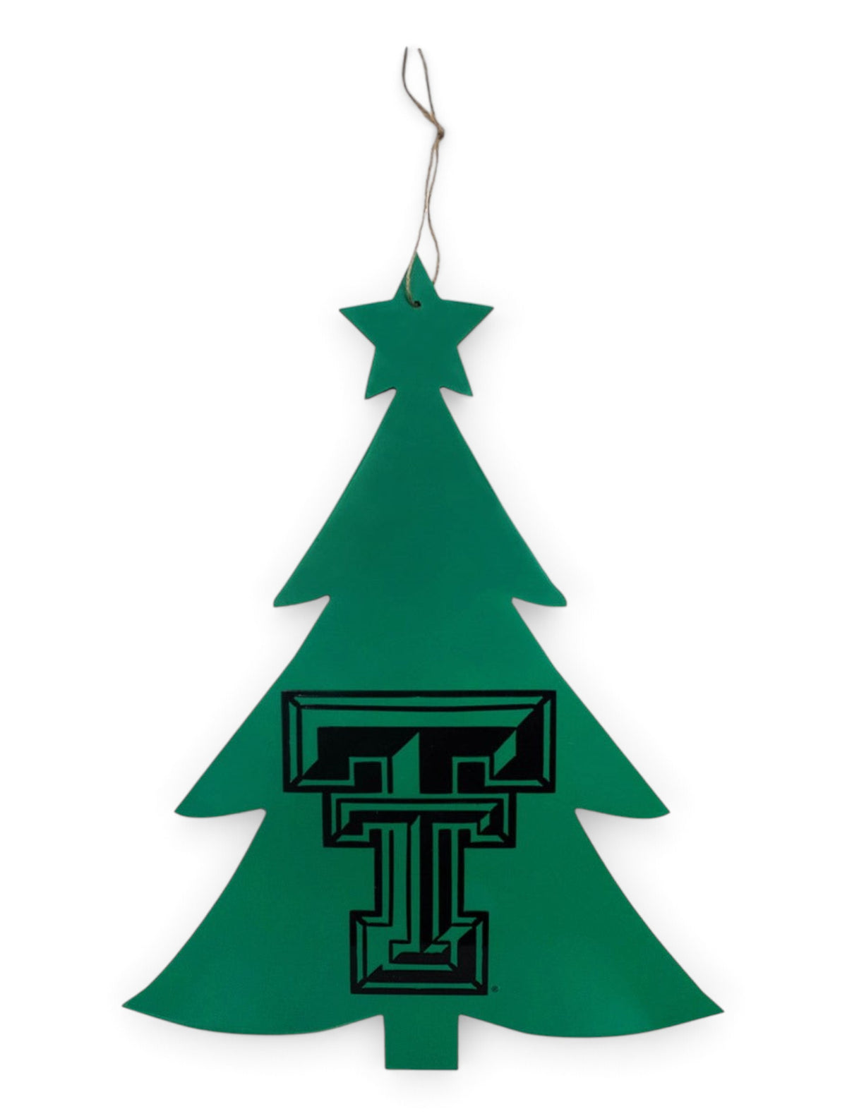 Texas Tech Red Raiders Double T Christmas Tree Wall Decor – Black front view