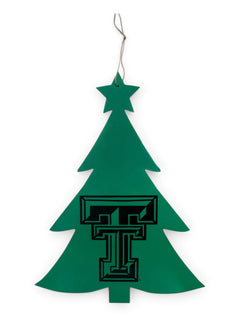 Texas Tech Red Raiders Double T Christmas Tree Wall Decor – Black front view