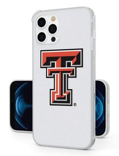 Texas Tech Red Raiders Double T Clear Cell Phone Case – Front view
