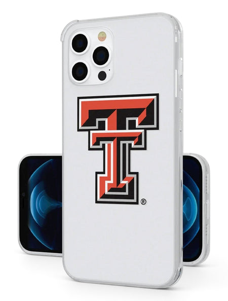 Texas Tech Red Raiders Double T Clear Cell Phone Case – Front view