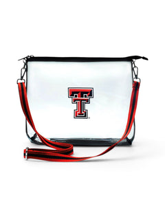 Texas Tech Red Raiders Double T Clear Simple Tote – Front view