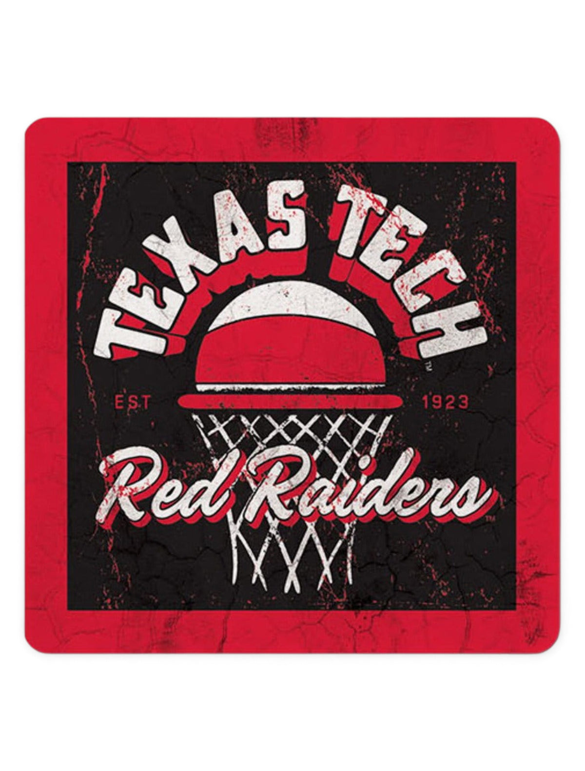 Texas Tech Red Raiders Double T "Clutch Shot" Coaster – Front view