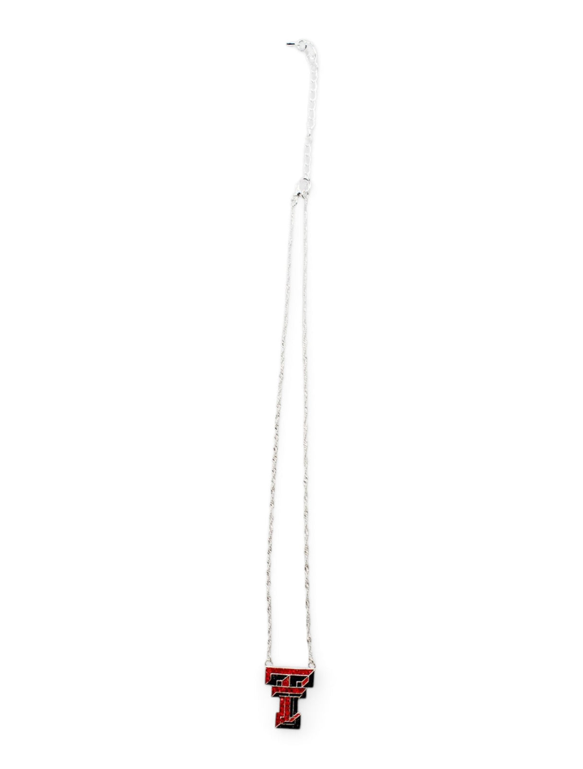 Texas Tech Red Raiders Double T Crystal Necklace – Front view