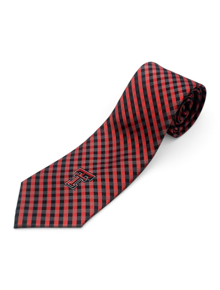 Texas Tech Red Raiders Double T "Gingham" Tie – Front view