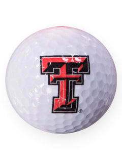 Texas Tech Red Raiders Double T Golf Ball – White front view