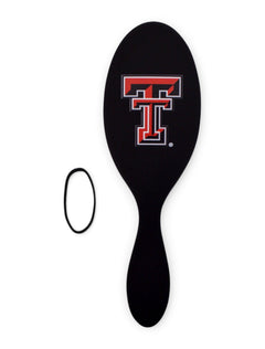 Texas Tech Red Raiders Double T Hair Tie and Brush Set – Front view