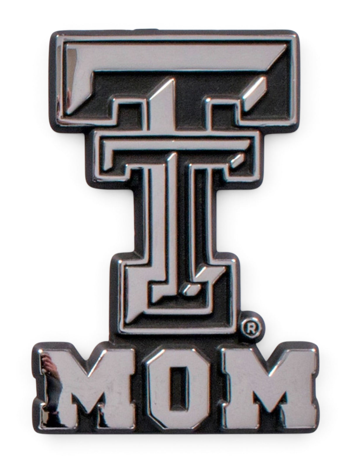 Texas Tech Red Raiders Double T Mom Car Emblem – Front view