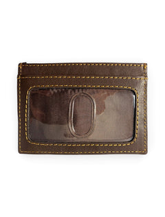 Texas Tech Red Raiders Double T Nappa Leather Card Holder – Brown back view