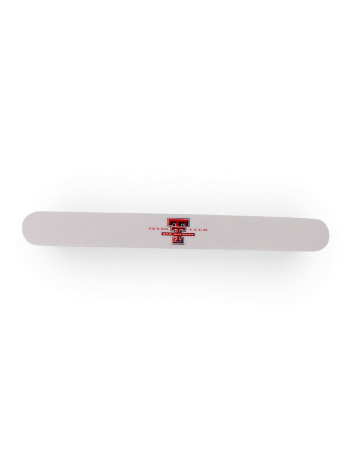 Texas Tech Red Raiders Double T on White Nail File – Front view