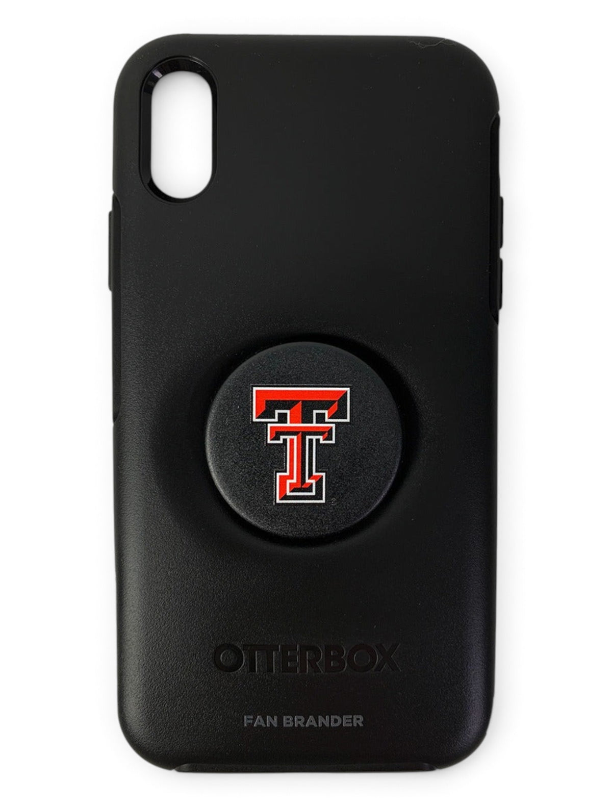 Texas Tech Red Raiders Double T Otterbox With Swappable Pop-Socket Phone Case For iPhone X/XS – Front view