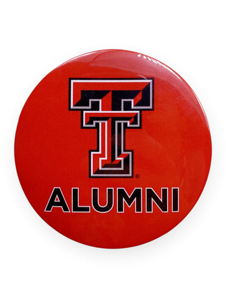 Texas Tech Red Raiders "Double T over Alumni" Button – Front view