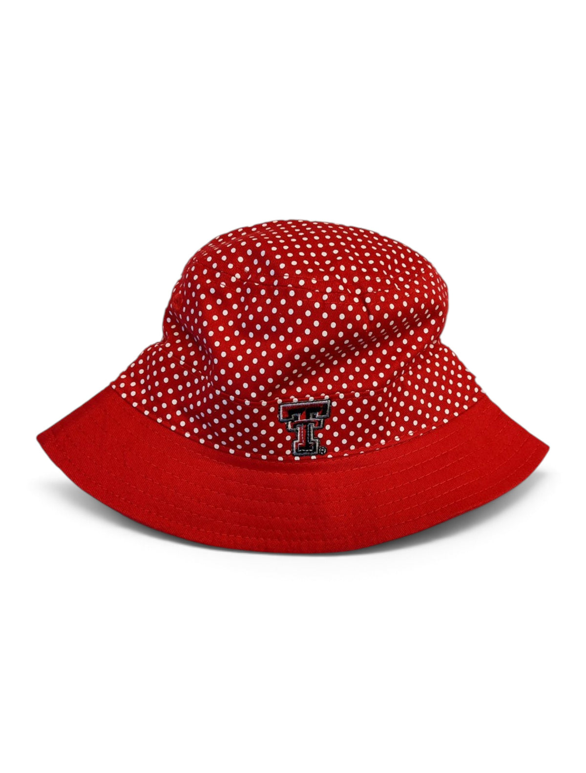 Texas Tech Red Raiders Double T "Polka Dot" KIDS Bucket Hat – Front view
