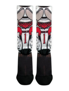 Texas Tech Red Raiders Double T Raider Red "HyperOptic" Socks – Detail