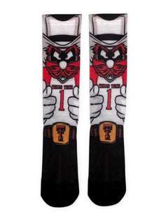 Texas Tech Red Raiders Double T Raider Red "HyperOptic" Socks – Front view