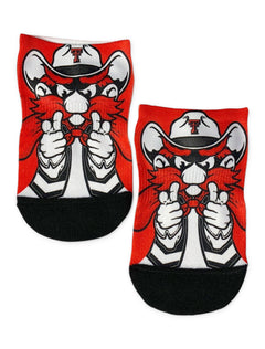 Texas Tech Red Raiders Double T Raider Red Low-Cut Socks – Front view