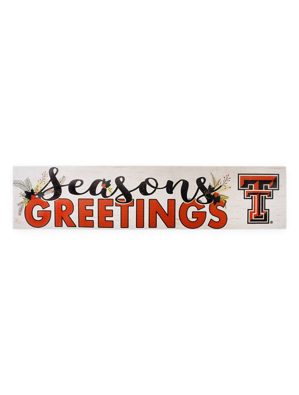 Texas Tech Red Raiders Double T "Season Greetings" Wall Decor – Front view