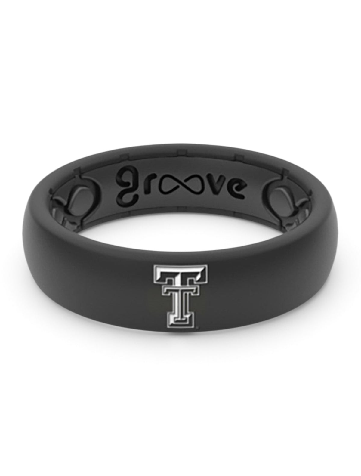Texas Tech Red Raiders Double T Small Silicone Ring – Front view
