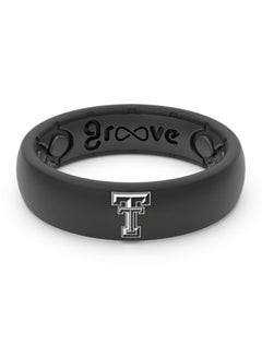 Texas Tech Red Raiders Double T Small Silicone Ring – Front view