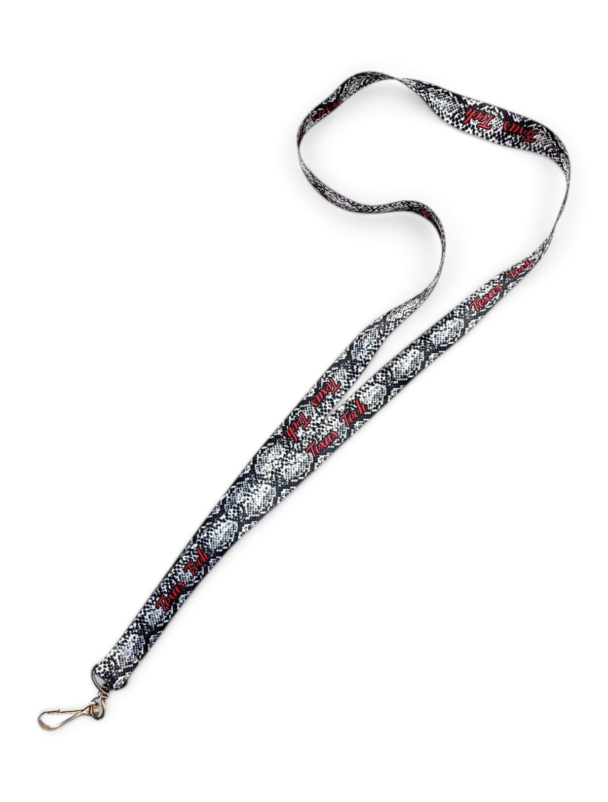 Texas Tech Red Raiders Double T Snakeskin Lanyard – Front view