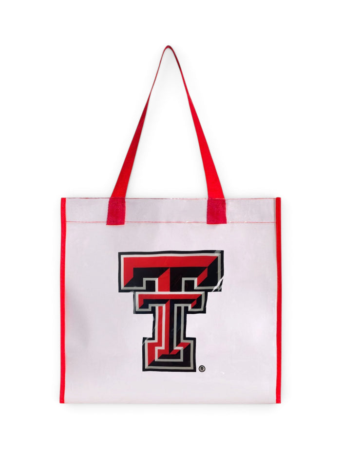 Texas Tech Red Raiders Double T Stadium Approved Clear Tote Bag – Front view