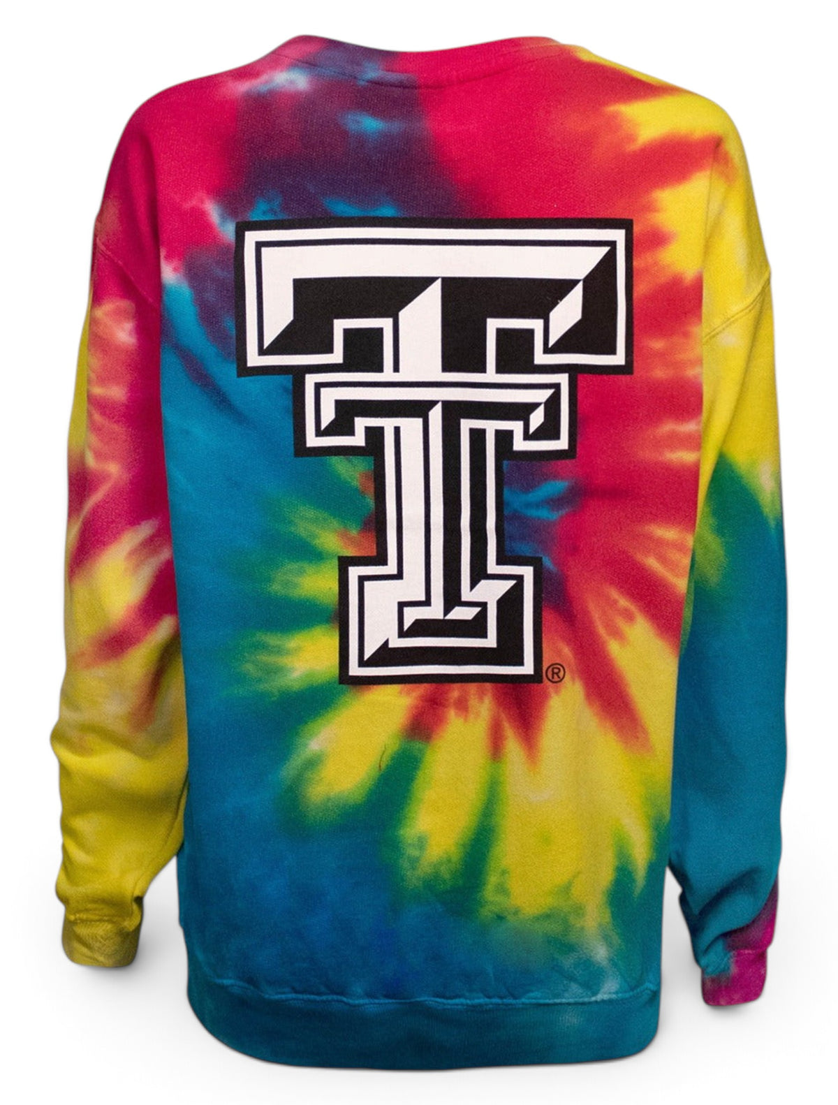 Texas Tech Red Raiders Double T Tie Dye Crew Sweatshirt – Back view