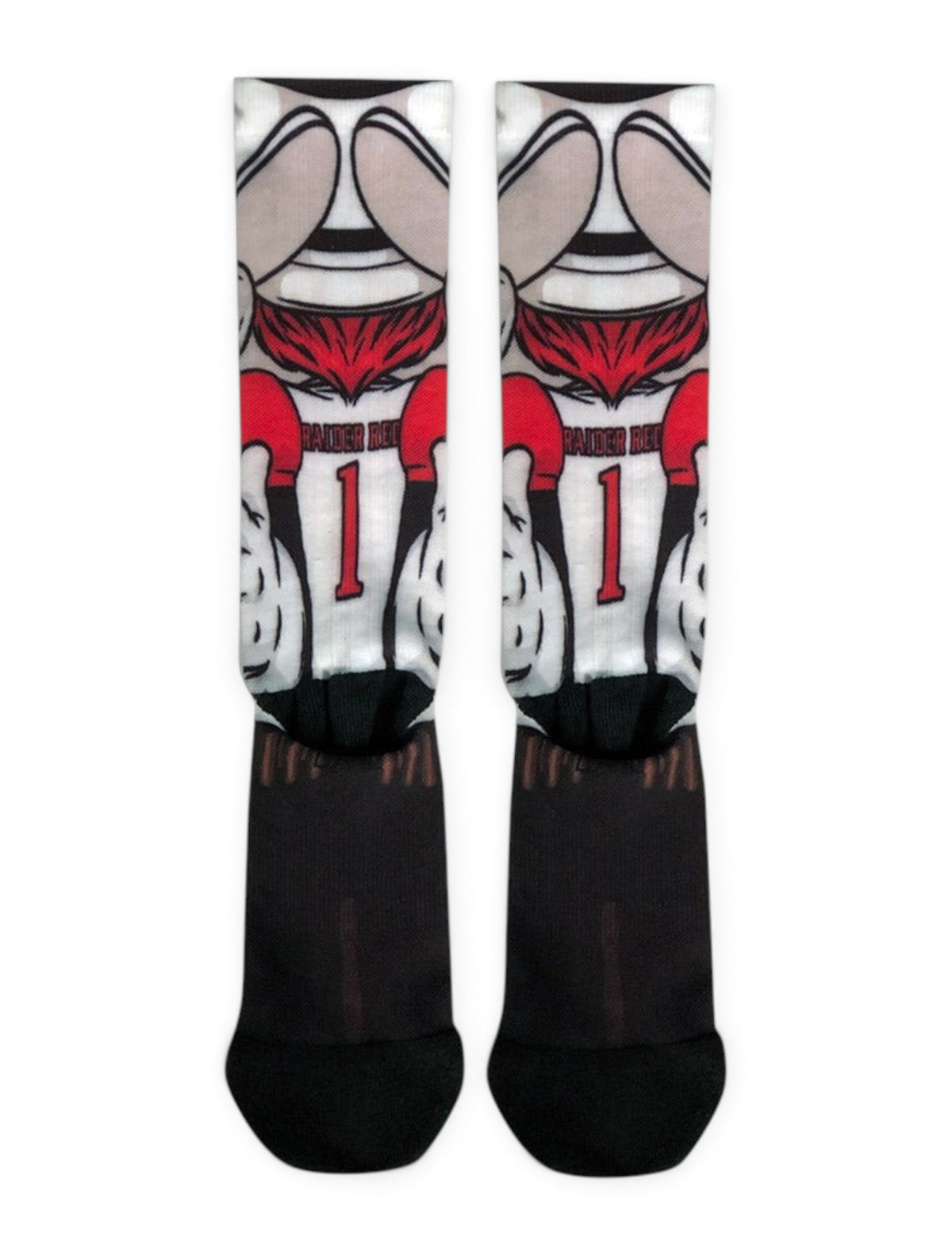 Texas Tech Red Raiders Double T YOUTH Raider Red "HyperOptic" Socks – Detail