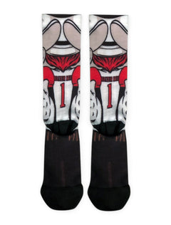 Texas Tech Red Raiders Double T YOUTH Raider Red "HyperOptic" Socks – Detail