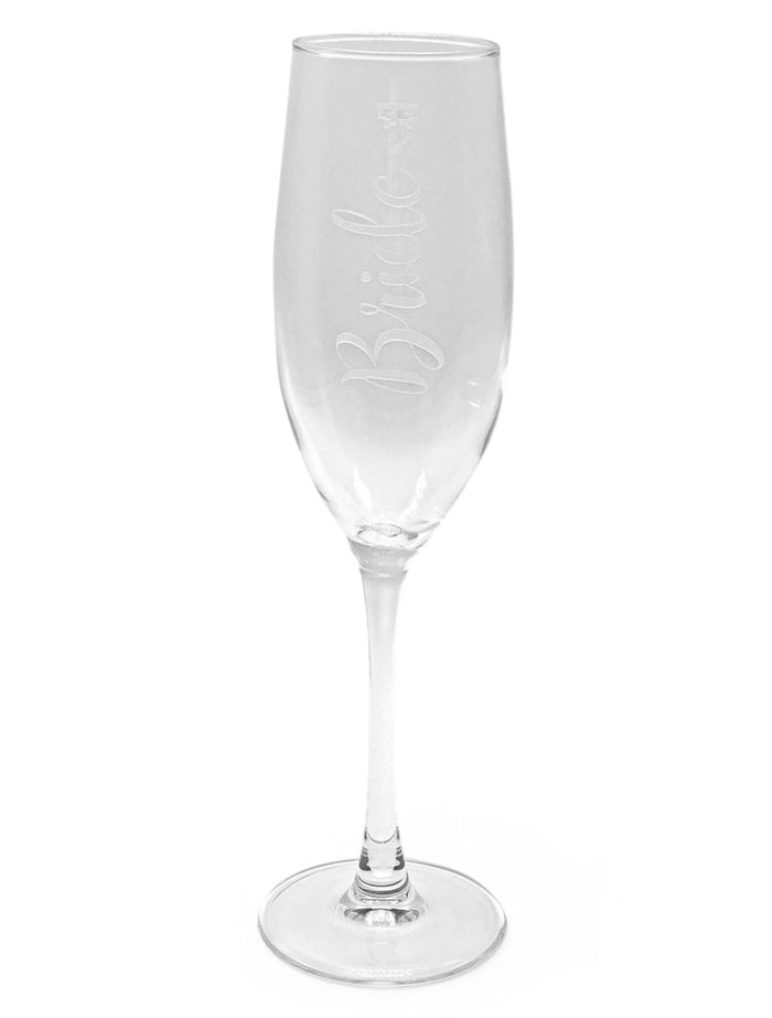Texas Tech Red Raiders Etched Double T Bride Toasting Glass – Front view