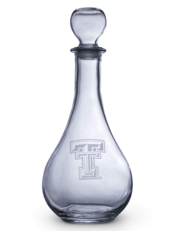 Texas Tech Red Raiders Etched Double T Decanter – Front view