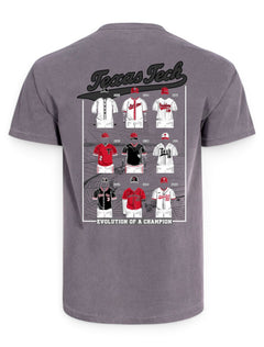 Texas Tech Red Raiders "Evolution of Baseball" Short Sleeve T-shirt – Front view