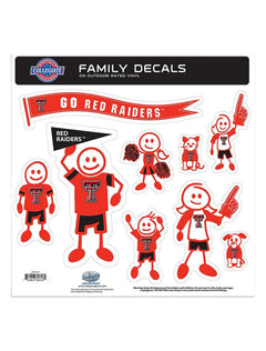 Texas Tech Red Raiders Family Decal Sheet – Front view