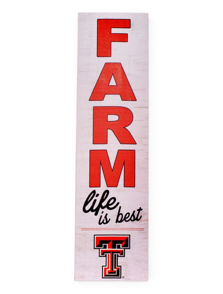 Texas Tech Red Raiders "Farm Life Is Best"  Wall Art – Front view