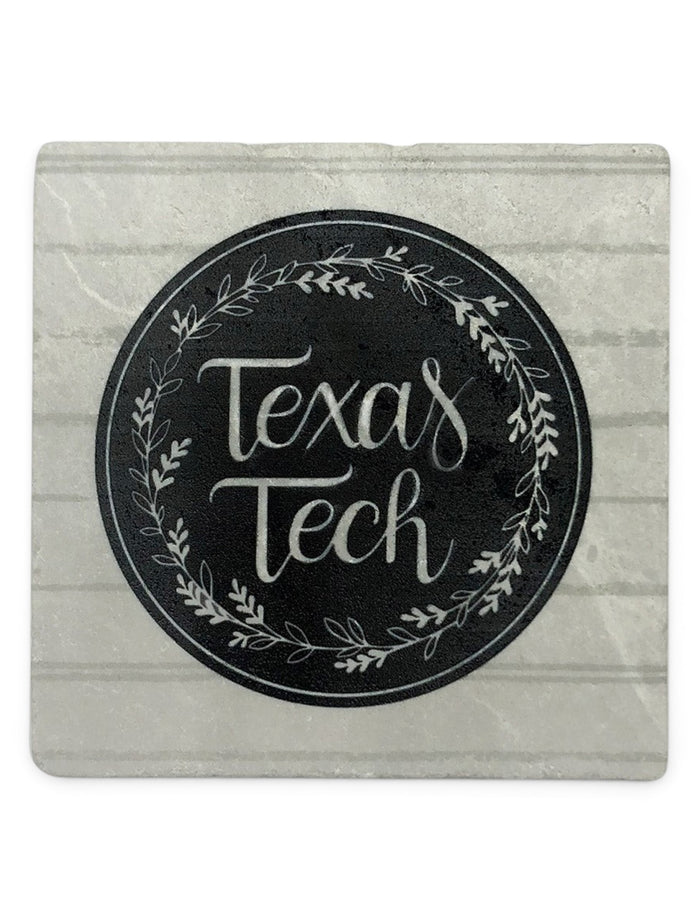 Texas Tech Red Raiders Farmhouse Marble Coaster – Front view