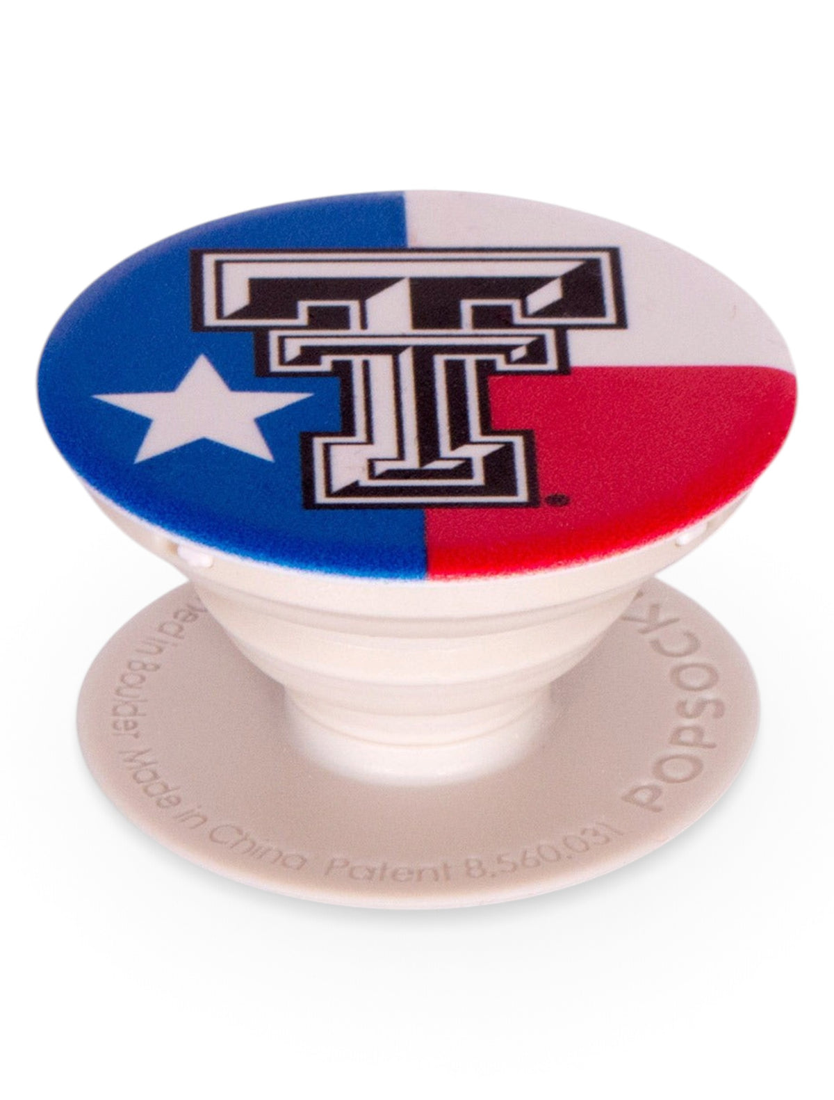 Texas Tech Red Raiders Flag Pop Socket Grip Stand – Front view