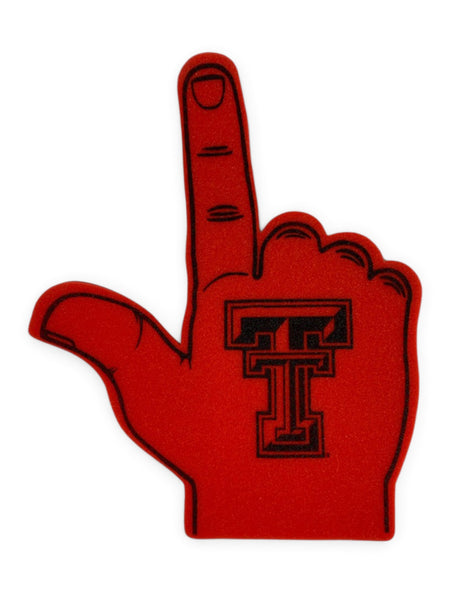 Texas Tech Red Raiders Foam Guns Up Hand – Front view