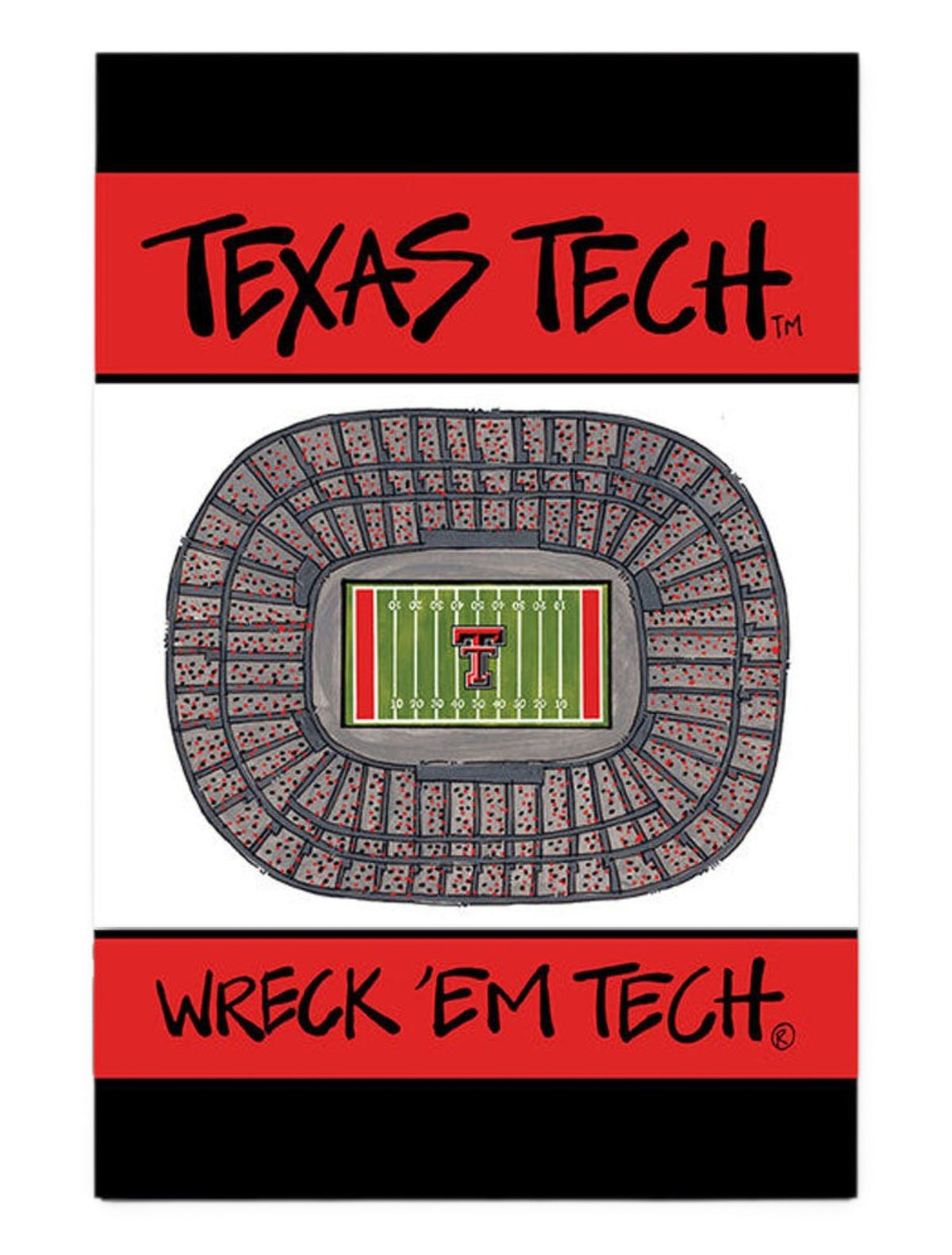 Texas Tech Red Raiders Football Stadium Garden Flag – Front view