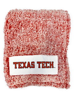 Texas Tech Red Raiders "Frosty Fleece" Red Sherpa Blanket – Front view